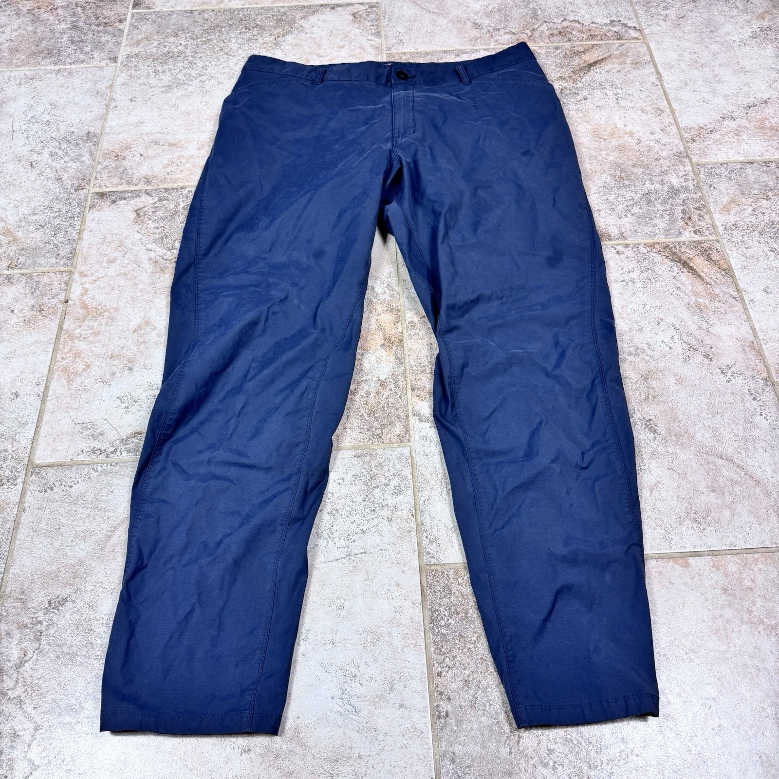 Mountain Hardwear Ap Pants Men's 38x32 Blue Hiking Climbing Stretch Zip Pocket